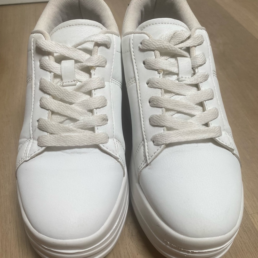 Nasty Gal Women’s White Wedge Platform Sneakers EU 36 US 6 - Picture 6 of 8
